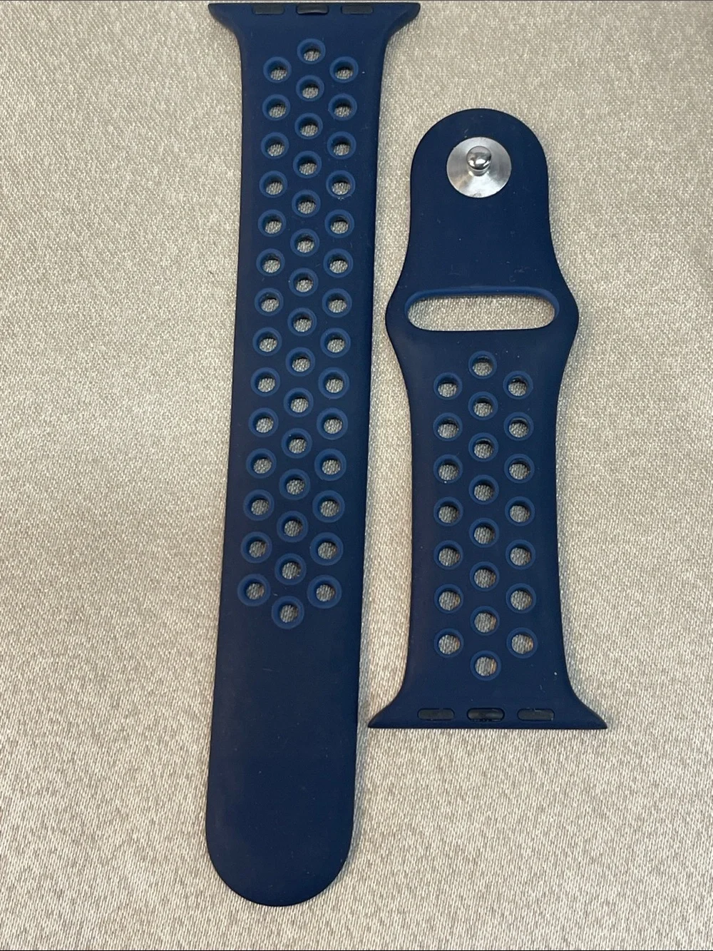 Nomad Brown Leather Watch Band with Navy Perforated Sport Strap set of 2